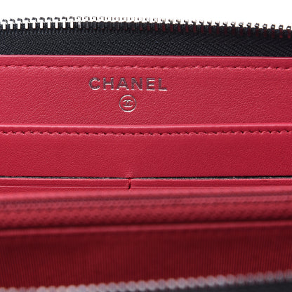 Chanel Aged Calfskin Quilted Small Gabrielle Zip Around Wallet Black 5 of 8