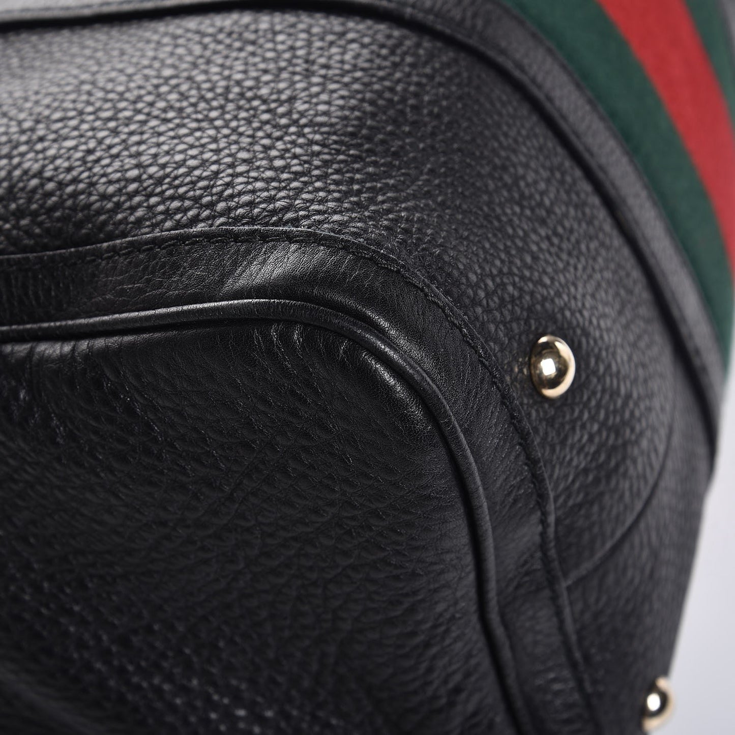 Calfskin Vintage Web Medium Boston Black