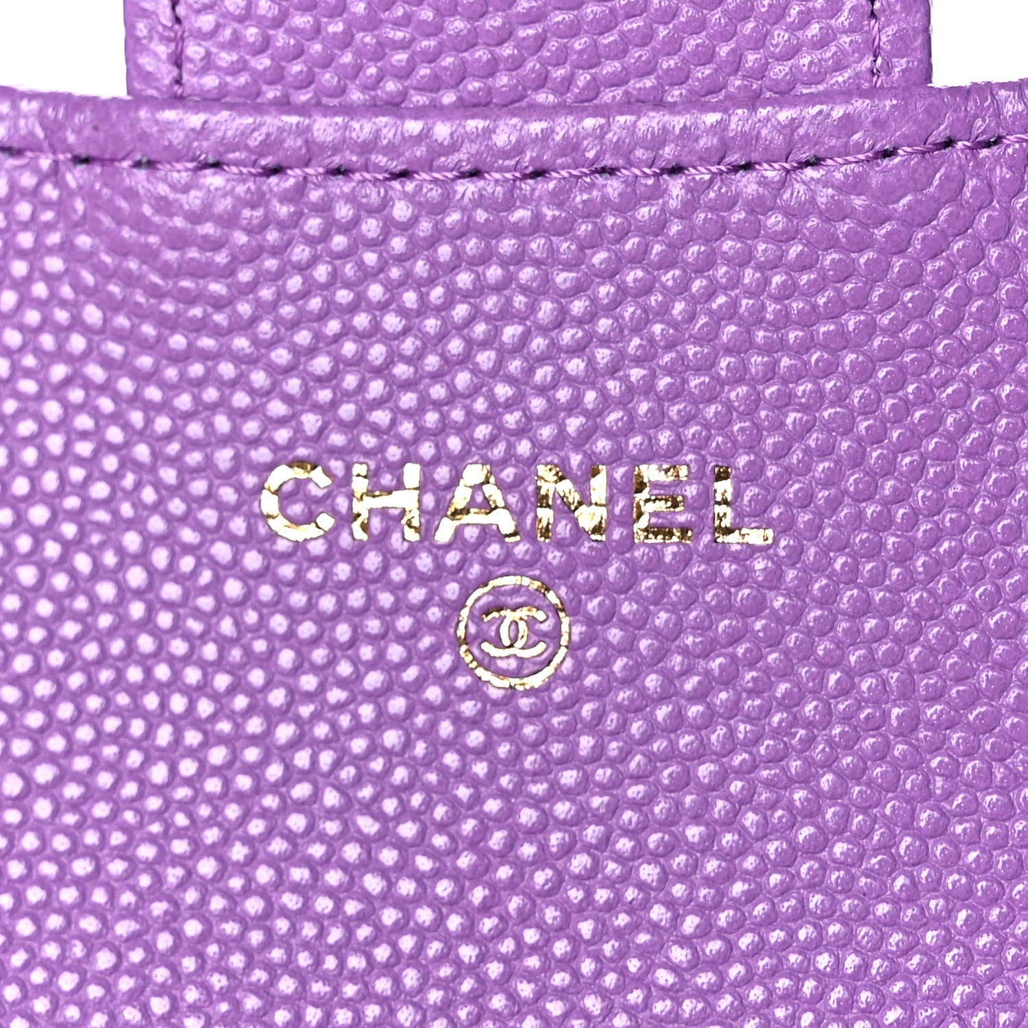 Chanel Caviar Quilted Flap Card Holder Wallet Purple 6 of 12