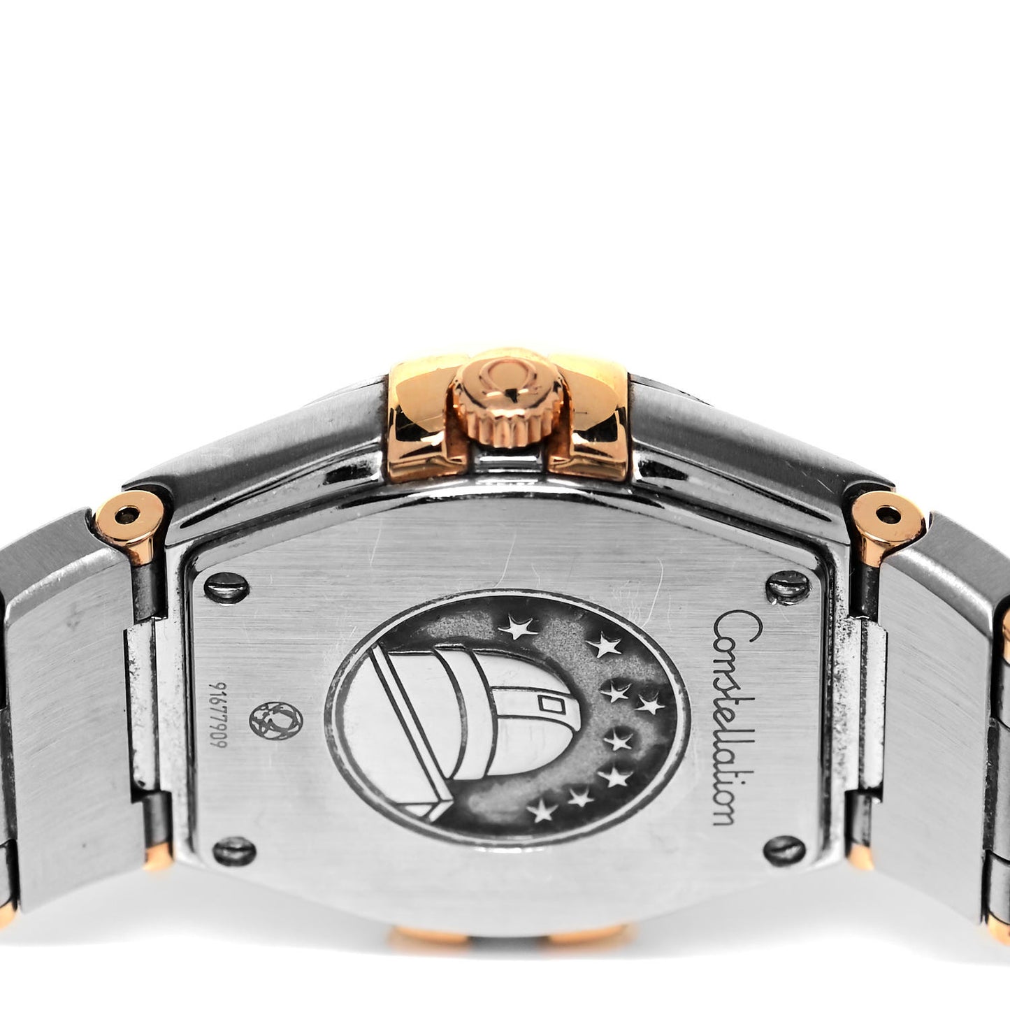 Stainless Steel 18K Red Gold Diamond 27mm Constellation Quartz Watch Brown 123.20.27.60.63.001