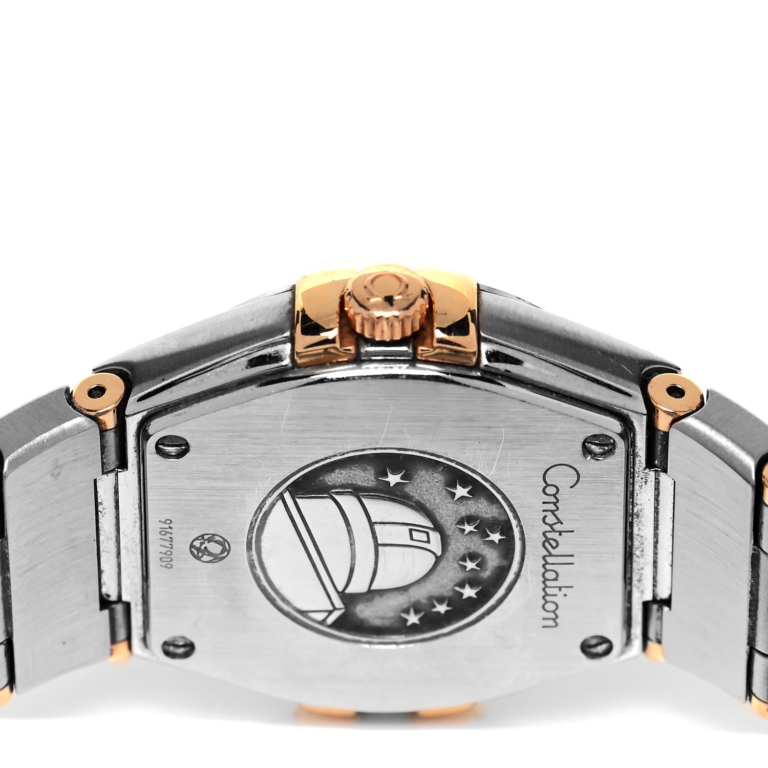 Omega Stainless Steel 18K Red Gold Diamond 27mm Constellation Quartz Watch Brown 123.20.27.60.63.001 4 of 5