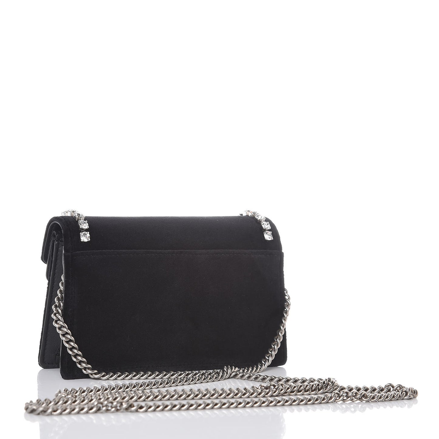 Velvet Crystal Super Mini Dionysus Shoulder Bag Black
