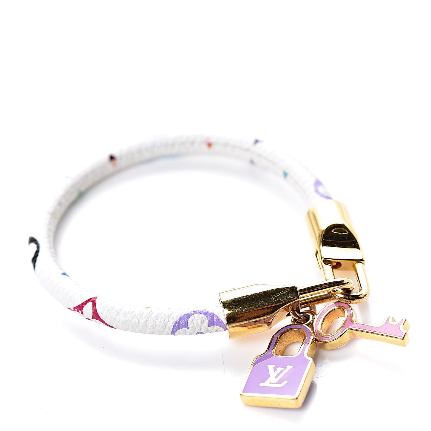 Monogram Multicolor Luck It Bracelet 19 White