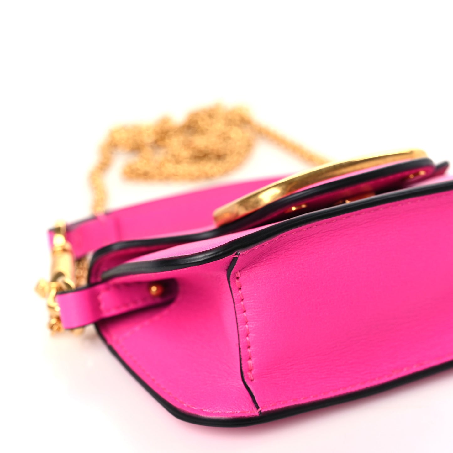 Calfskin Vlogo Micro Loco Shoulder Bag Pink PP