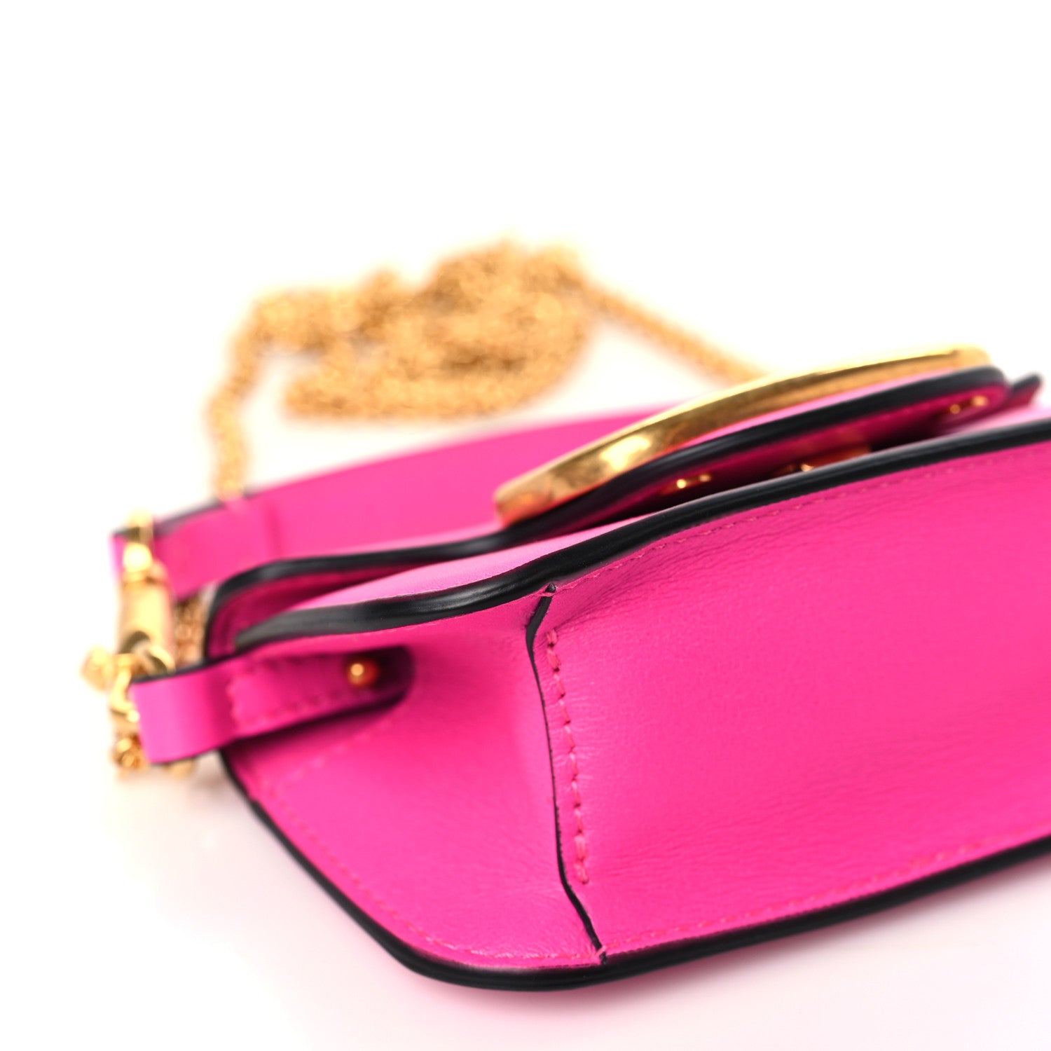 Valentino Garavani Calfskin Vlogo Micro Loco Shoulder Bag Pink PP 7 of 8