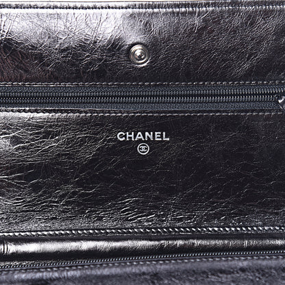 Chanel Metallic Calfskin Reissue Wallet On Chain WOC Black 6 of 12