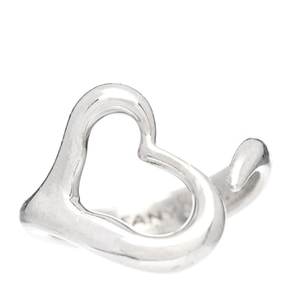 Tiffany Sterling Silver Elsa Peretti Open Heart Ring 49 5 1 of 4
