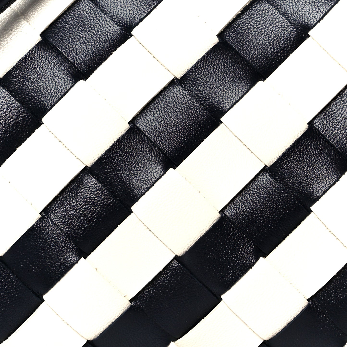 Nappa Intrecciato Striped Concert Pouch Space Chalk
