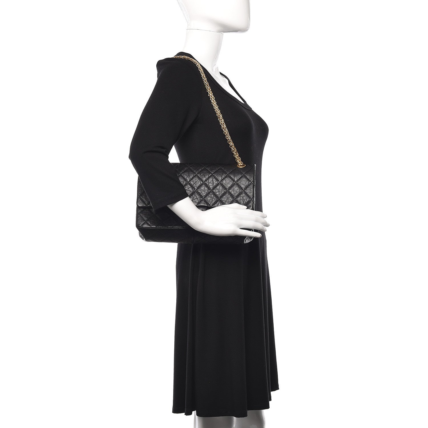 Chanel Aged Calfskin Quilted 2.55 Reissue 226 Flap Black 2 of 10