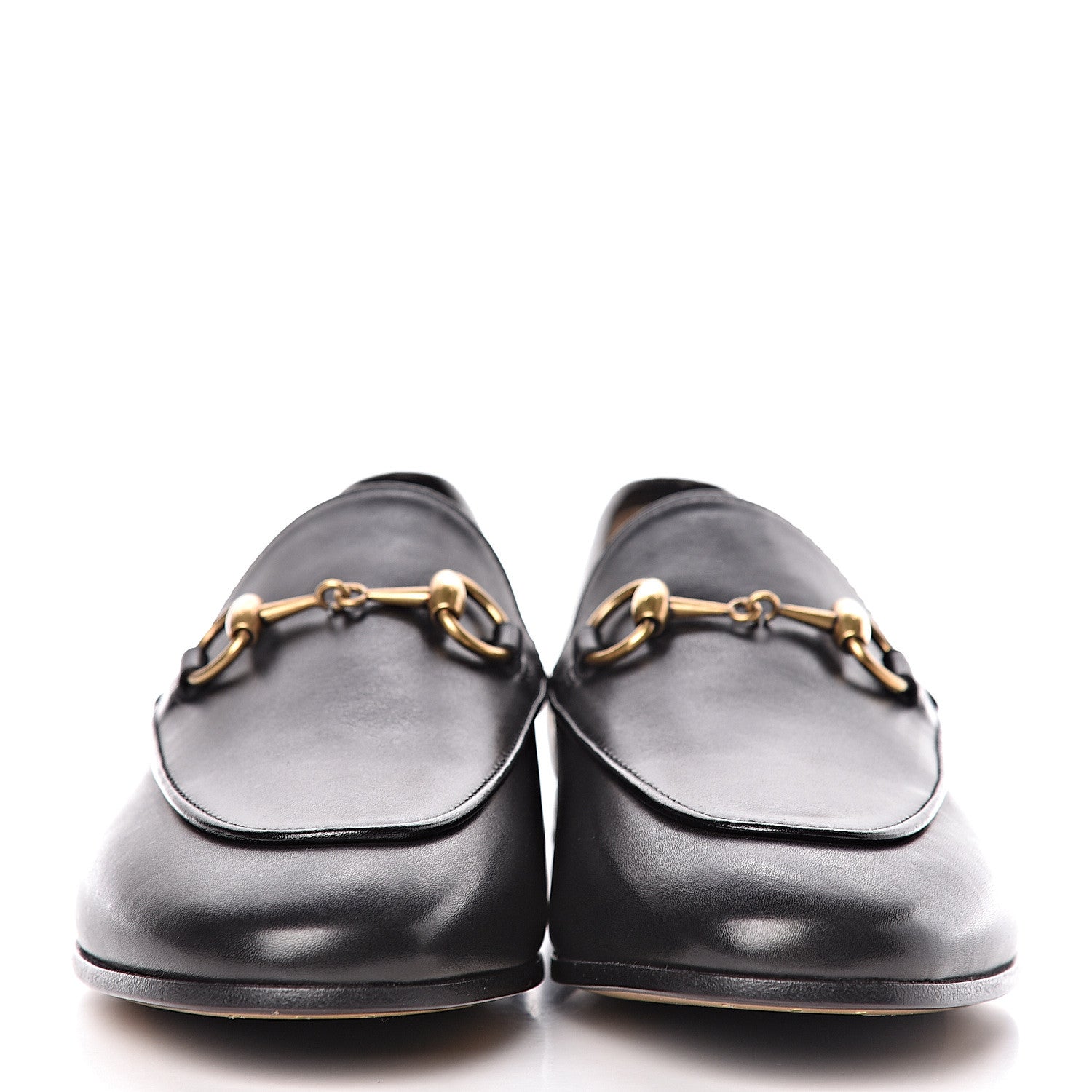 Gucci Calfskin Womens Jordaan Loafers 35.5 Black 2 of 10