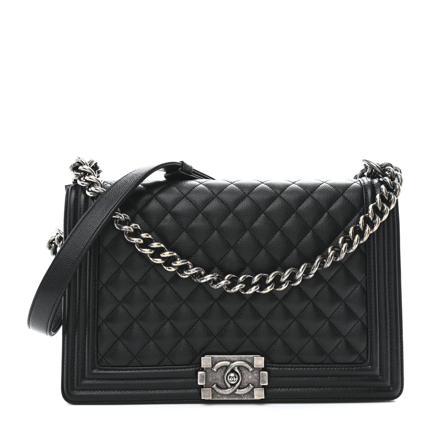 Chanel Caviar Quilted New Medium Boy Flap Black 1 of 10