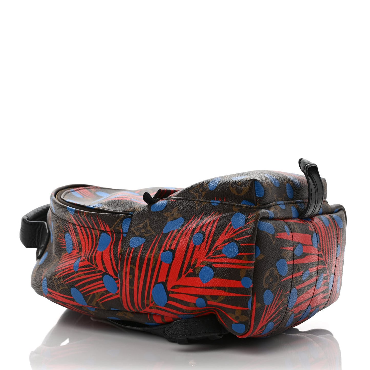 Monogram Jungle Dots Palm Springs Backpack PM Coquelicot Denim