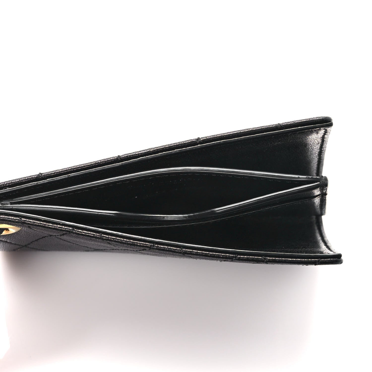 Saint Laurent Lambskin Quilted Flip Card Case Black 5 of 6