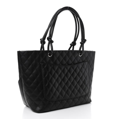 Chanel Calfskin Quilted Large Cambon Tote Black 2 of 4