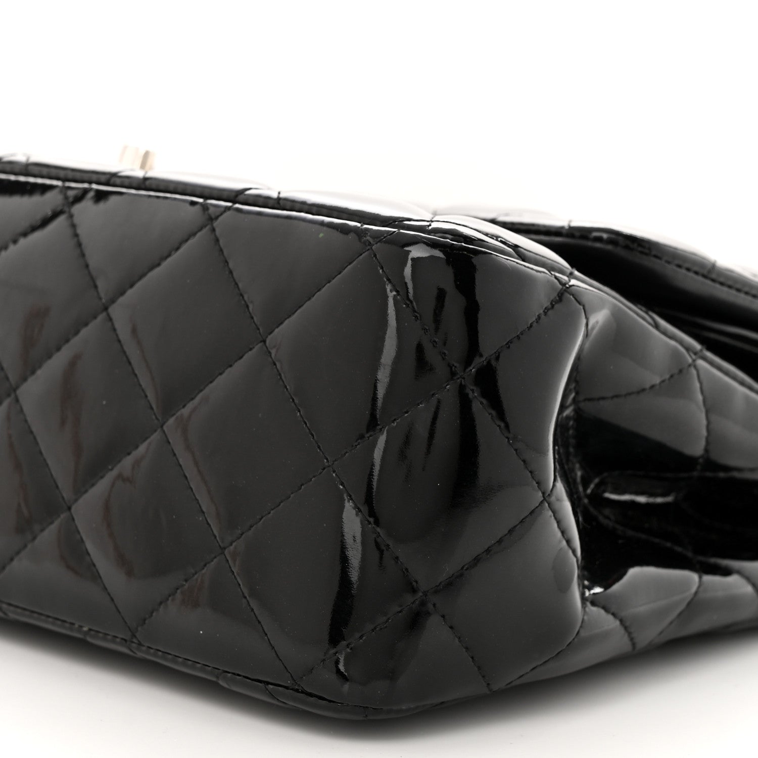 Chanel Patent Quilted Jumbo Single Flap Black 10 of 12