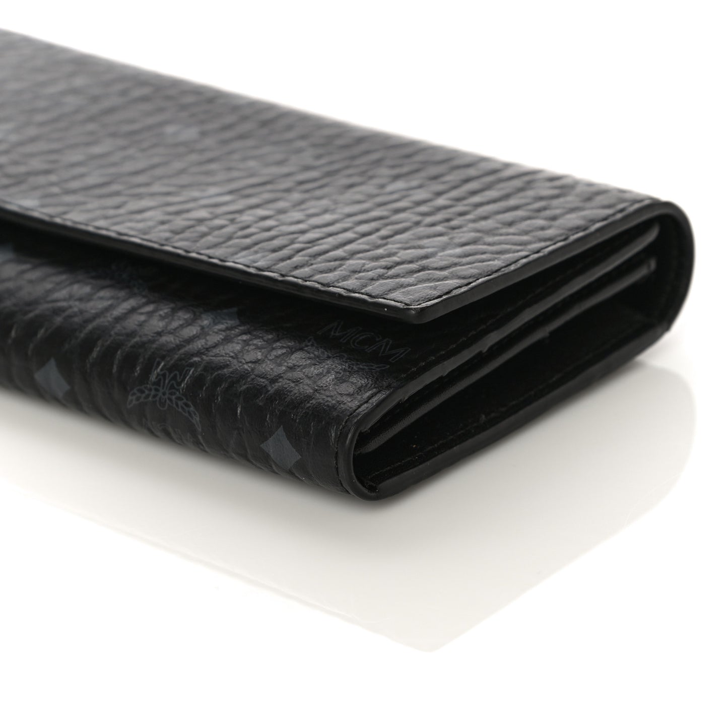 Visetos Large Tri-Fold Flap Wallet Black