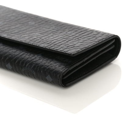 MCM Visetos Large Tri-Fold Flap Wallet Black 8 of 9