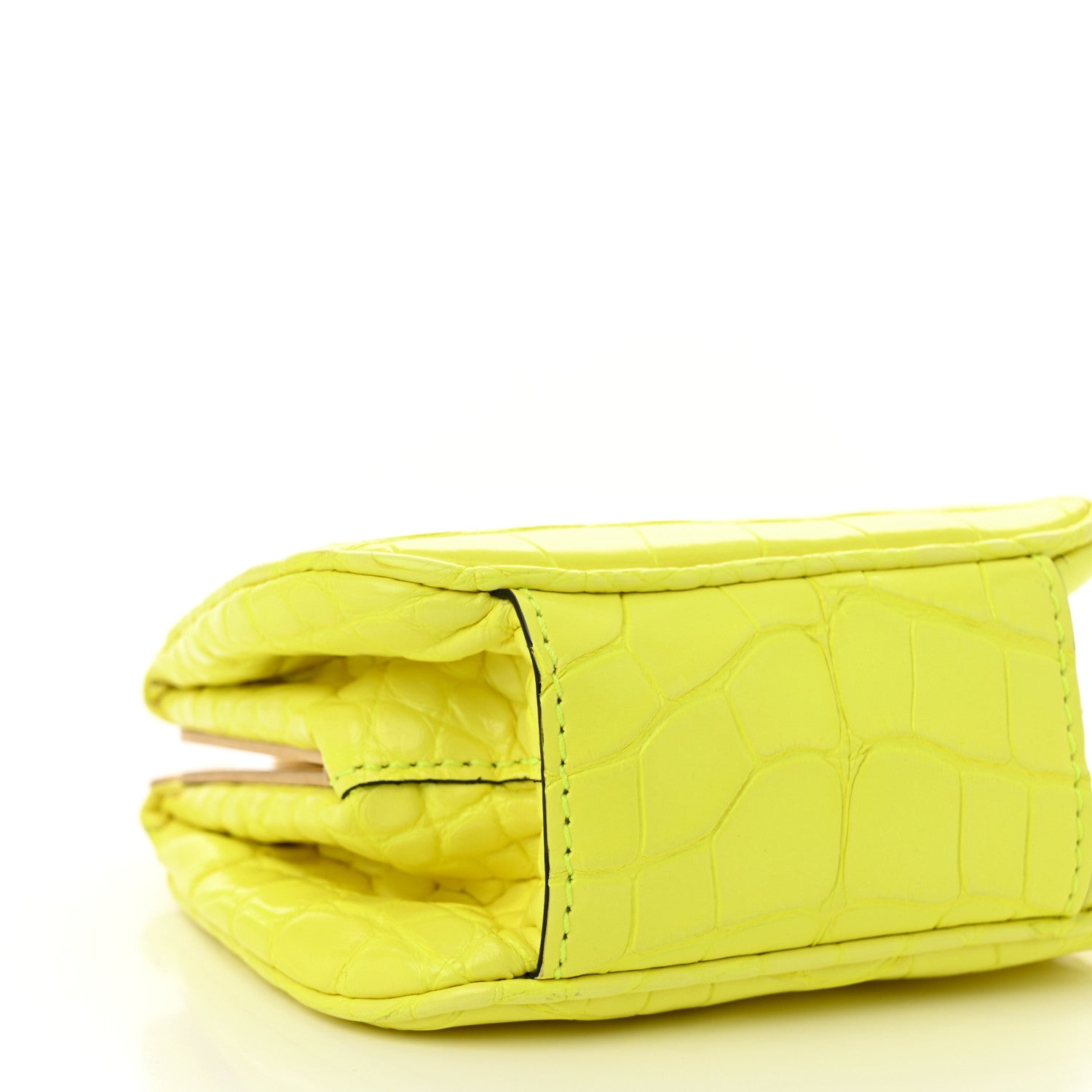 Burberry Alligator Mini Frame Bag Neon Yellow 9 of 10