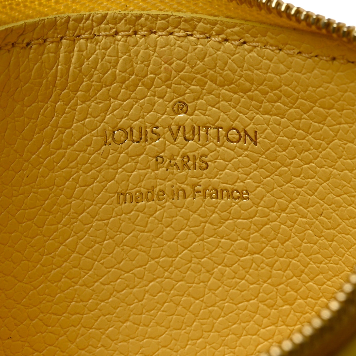 Empreinte Monogram Zipped Romy Card Holder Jaune