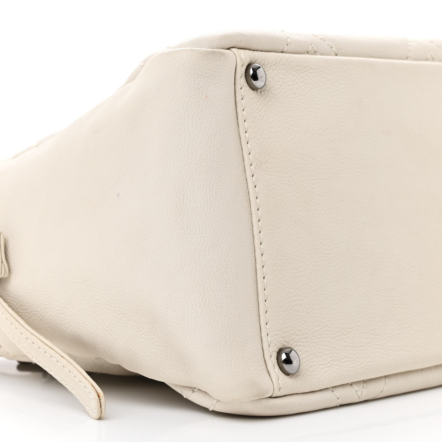 Chanel Calfskin Small Diamond Stitch Tote White 9 of 12