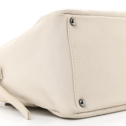 Chanel Calfskin Small Diamond Stitch Tote White 9 of 12