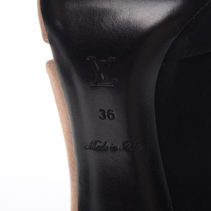 Louis Vuitton Suede Pumps 36 Black Nude 8 of 11