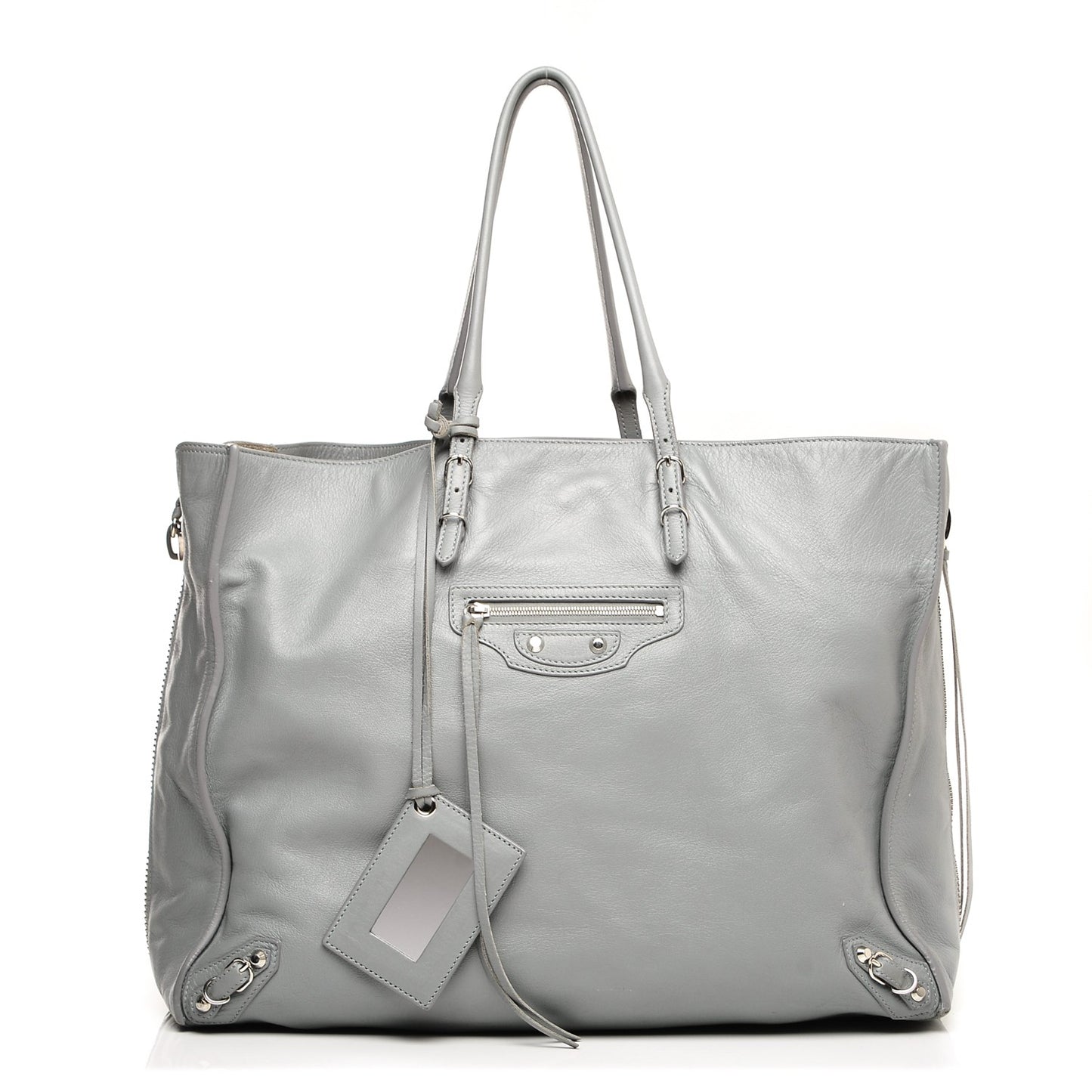 Veau Papier A4 Zip Around Tote Grey