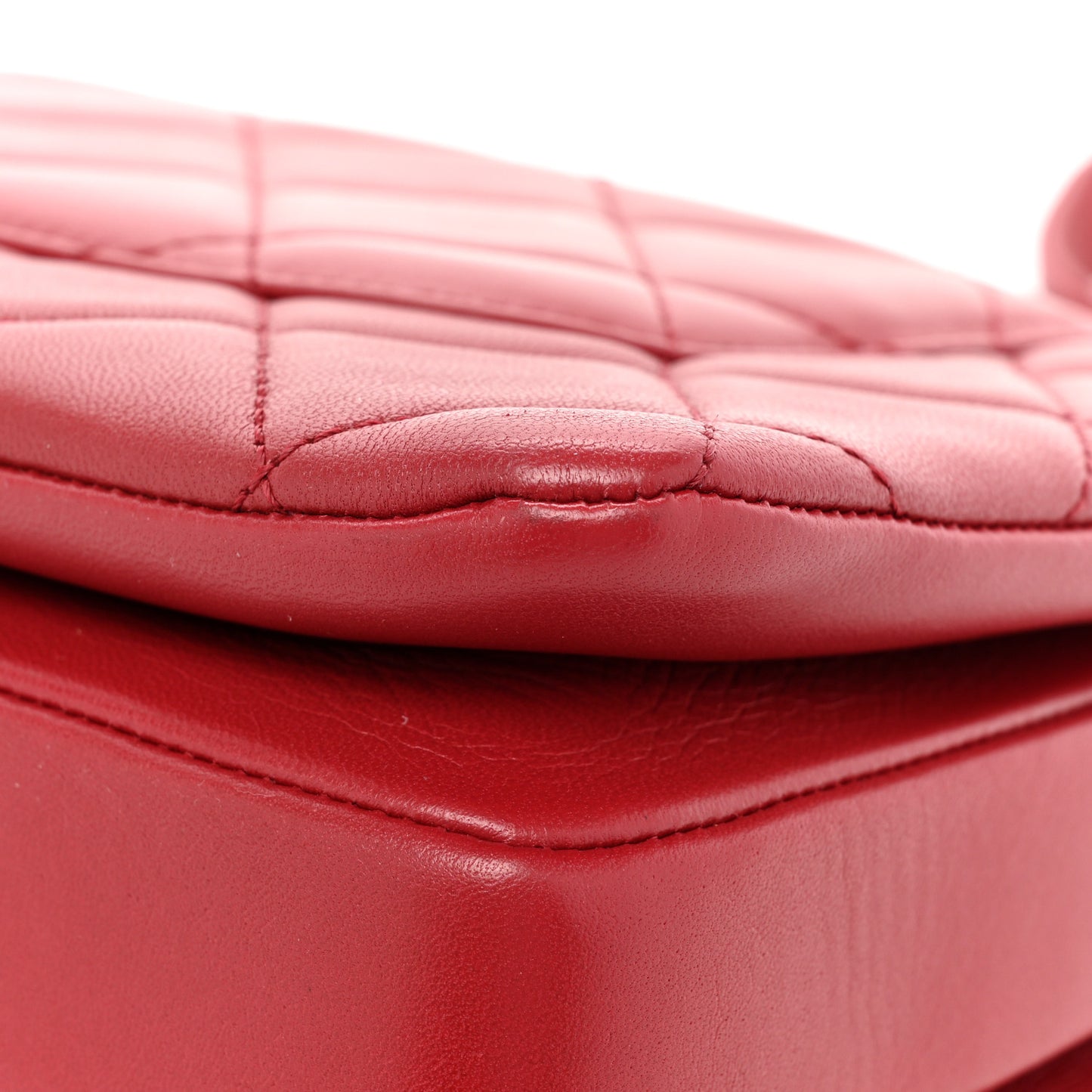 Lambskin Quilted Small Trendy CC Flap Dual Handle Bag Red