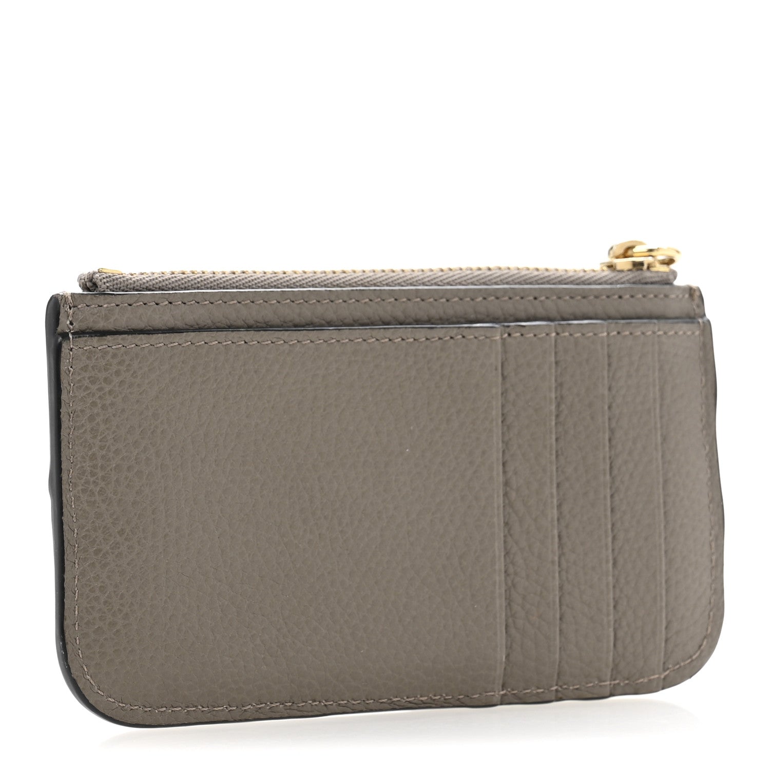 Chloe Grained Calfskin Drew Card Holder Motty Grey 3 of 11