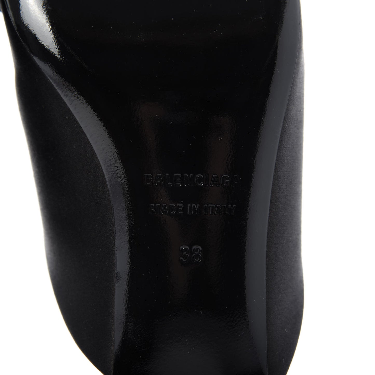 Satin Pointed Toe Knife 40mm Mules 38 Black
