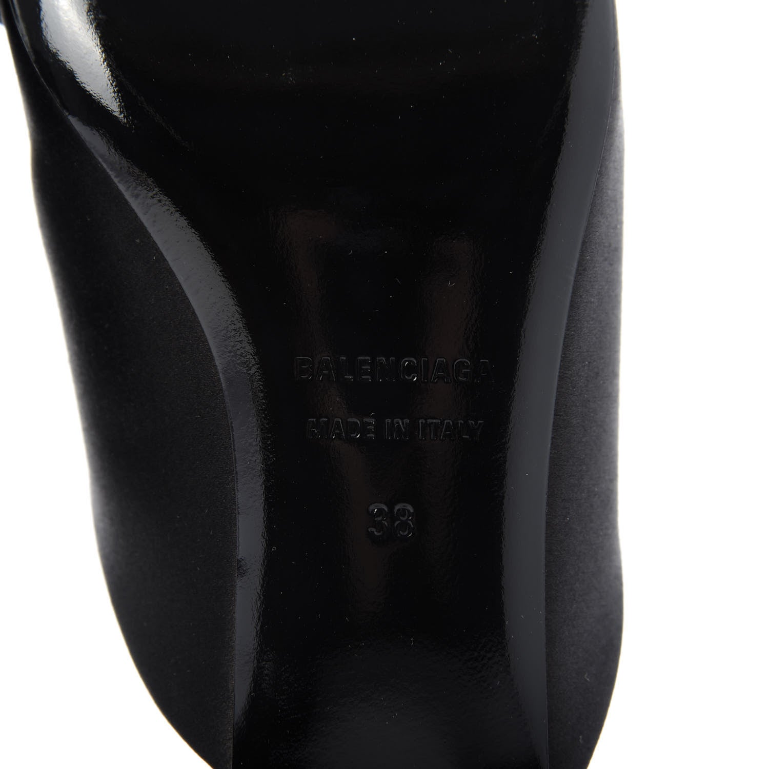 Balenciaga Satin Pointed Toe Knife 40mm Mules 38 Black 8 of 10