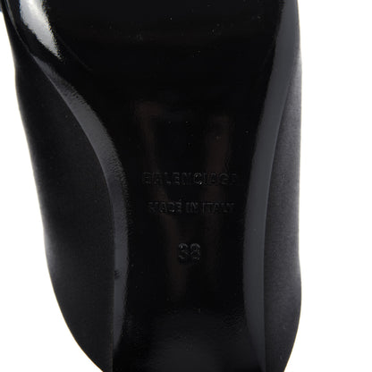 Balenciaga Satin Pointed Toe Knife 40mm Mules 38 Black 8 of 10