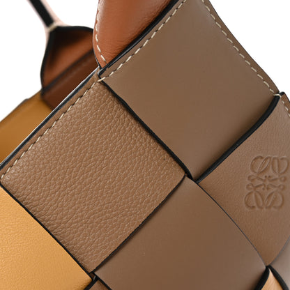 Loewe Calfskin Small Woven Basket Surplus Bag Hazelnut Camel 8 of 10