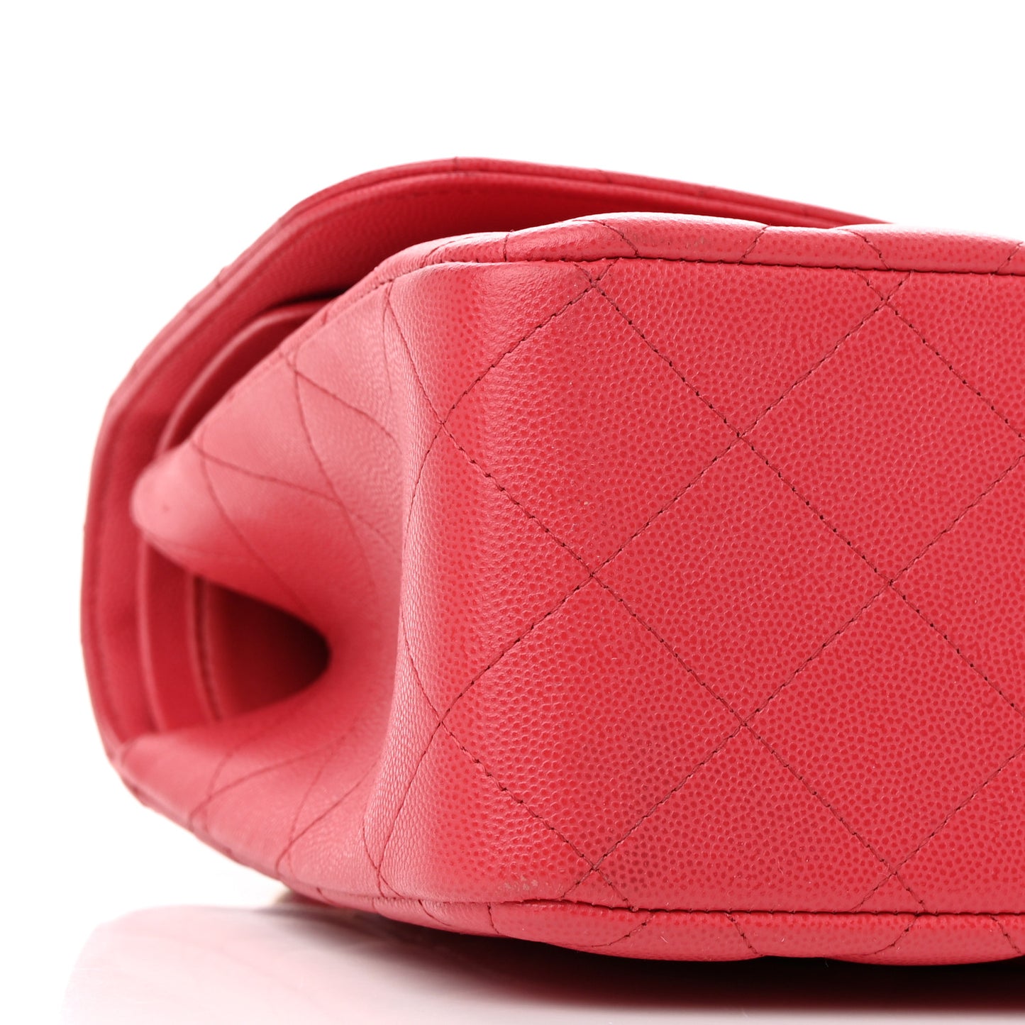 Caviar Quilted Jumbo Double Flap Dark Pink