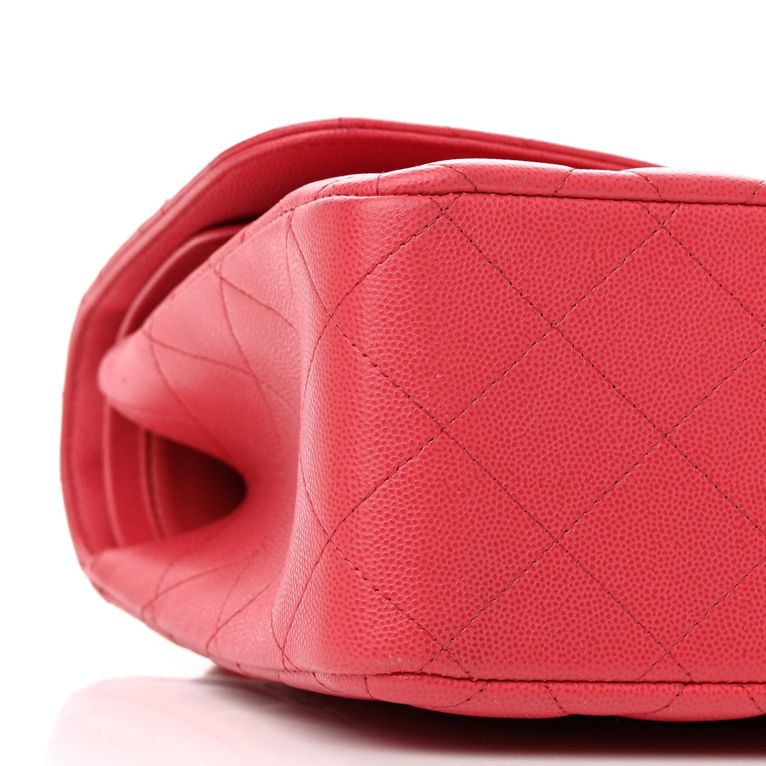 Chanel Caviar Quilted Jumbo Double Flap Dark Pink 8 of 11