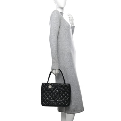 Chanel Caviar Quilted Medallion Tote Black 2 of 10