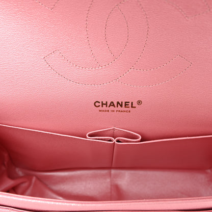 Chanel Iridescent Caviar Quilted Jumbo Double Flap Rose Pink 6 of 11