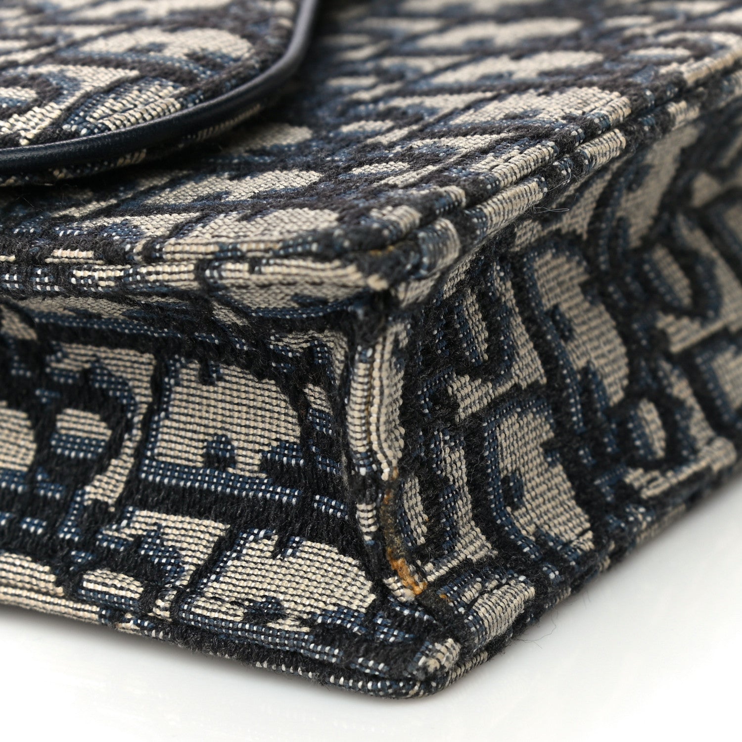 Christian Dior Oblique Saddle Chain Pouch Blue 10 of 16