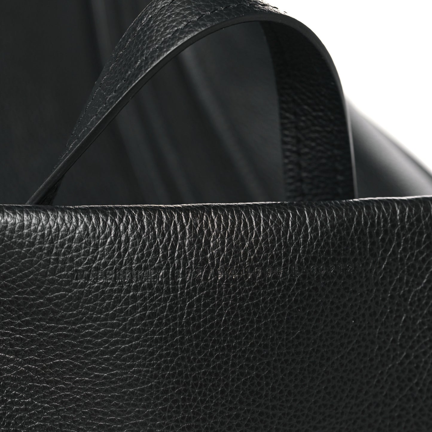 Grained Calfskin XL Everyday North South Shoulder Tote Bag Black