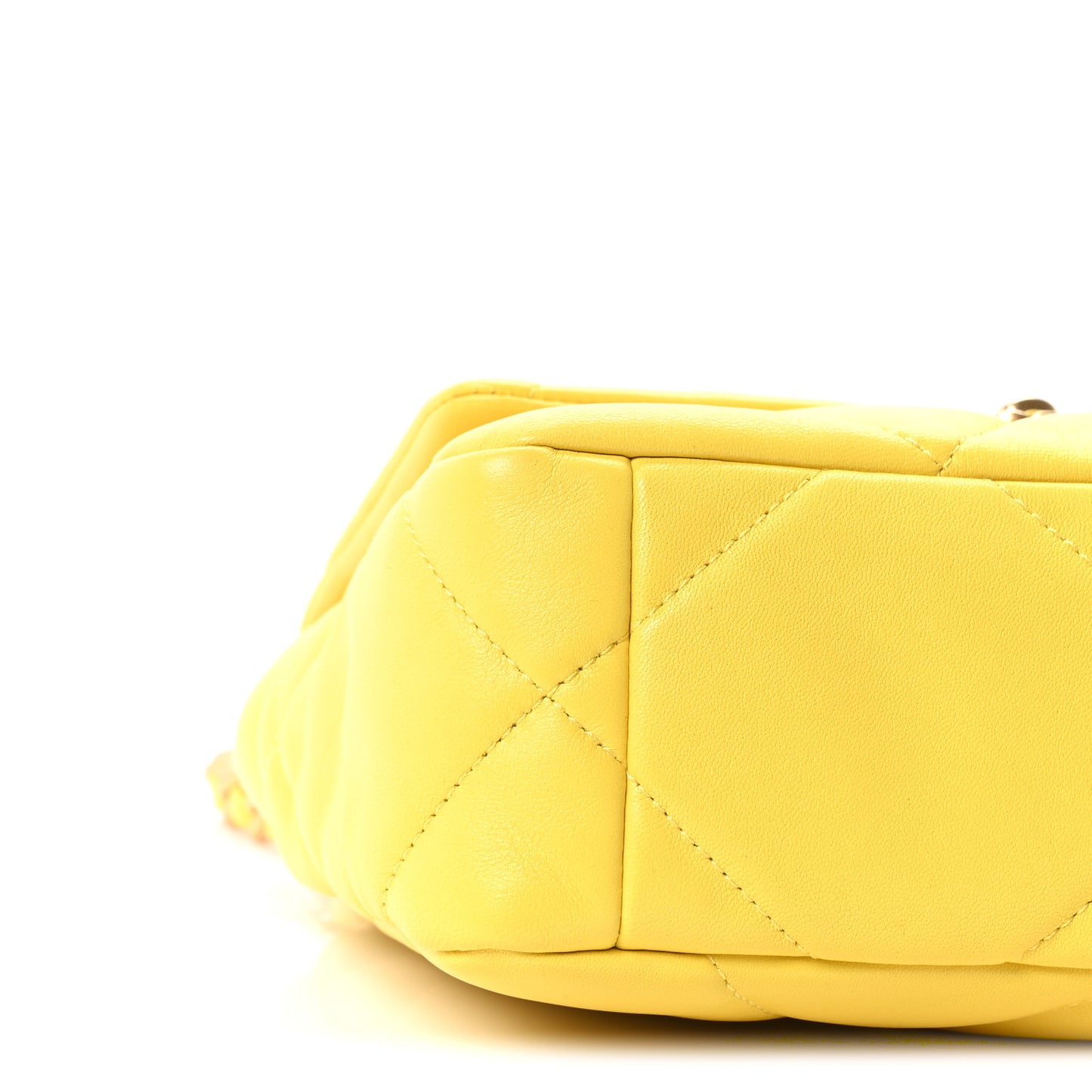 Lambskin Quilted Medium Chanel 19 Flap Yellow