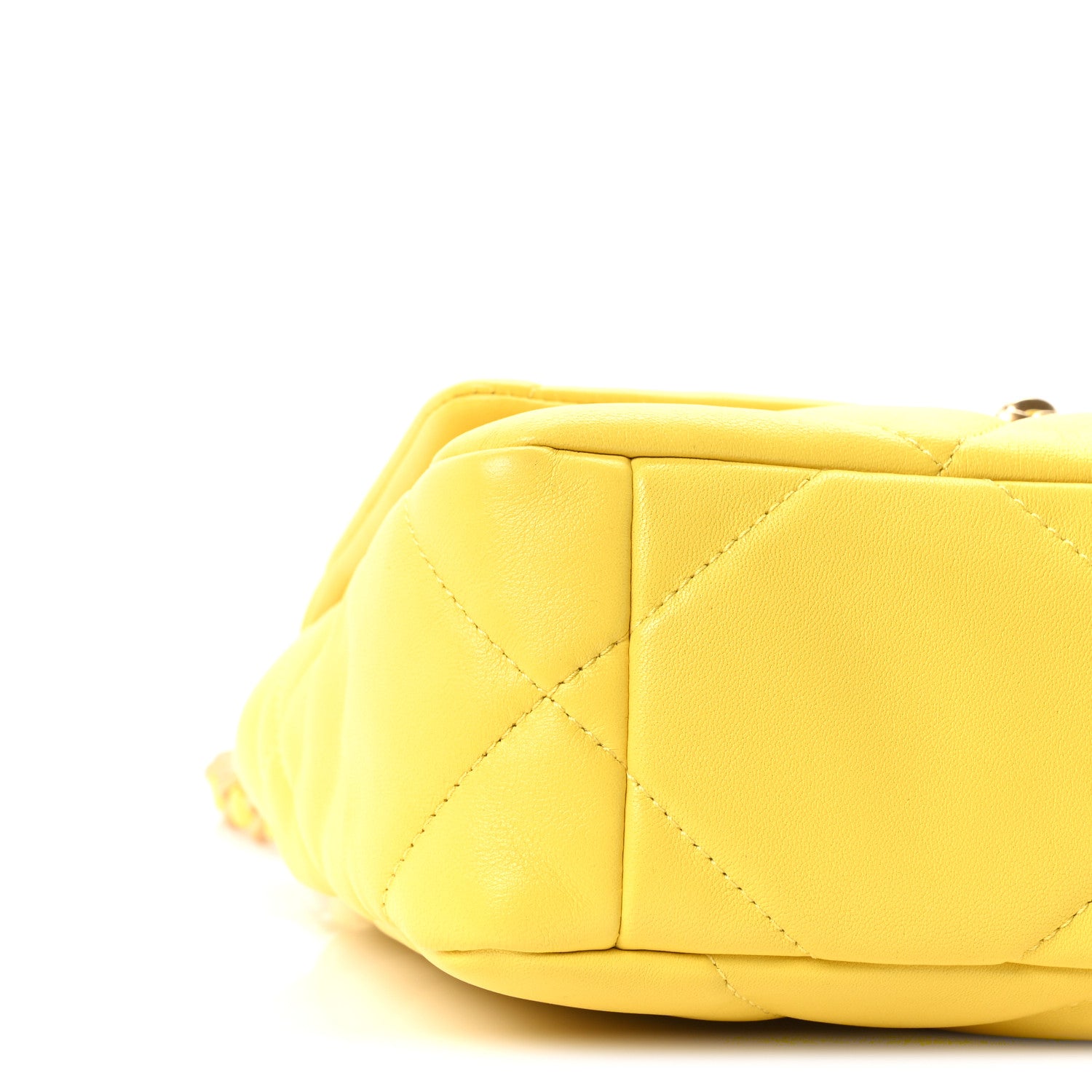 Chanel Lambskin Quilted Medium Chanel 19 Flap Yellow 9 of 10