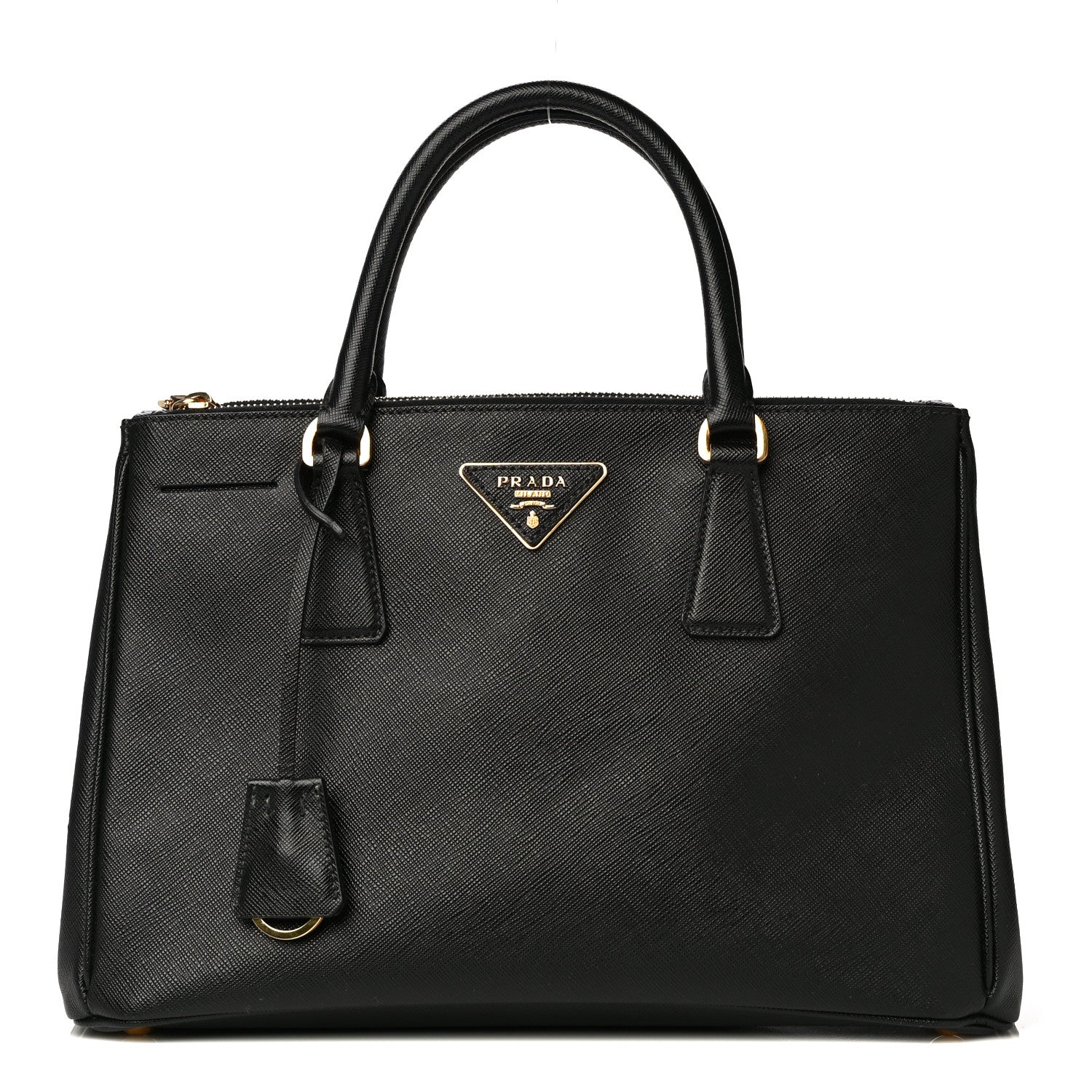 Prada Saffiano Small Galleria Double Zip Tote Black 1 of 14