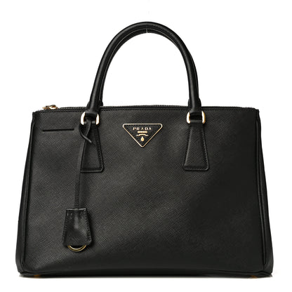 Prada Saffiano Small Galleria Double Zip Tote Black 1 of 14