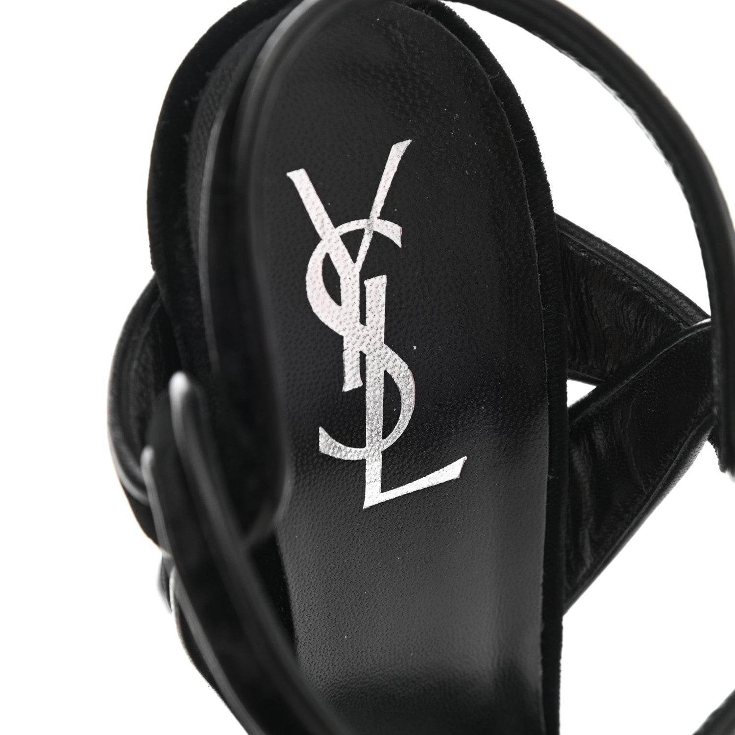 Saint Laurent Velvet Tribute 105 Platform Sandals 40 Black 7 of 9