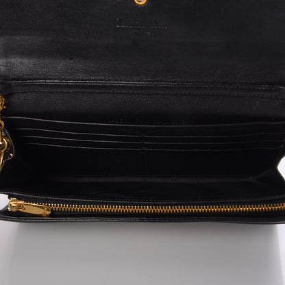 Christian Dior Lambskin Cannage Lady Dior Rendezvous Wallet On Chain Black 7 of 7