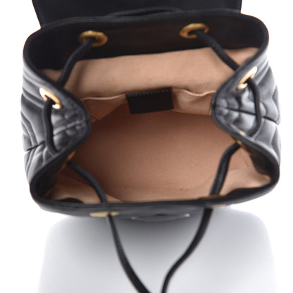Gucci Calfskin Matelasse GG Marmont Flap Backpack Black 5 of 9