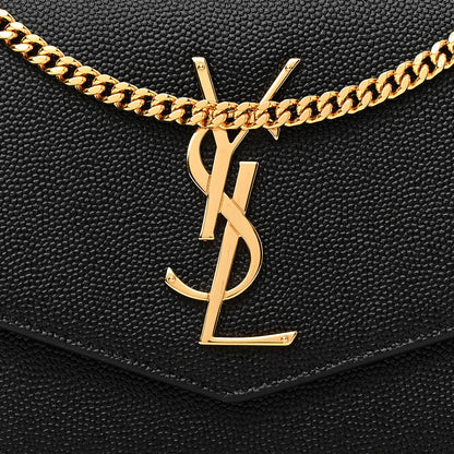 Saint Laurent Grain de Poudre Uptown Chain Wallet Black 7 of 9