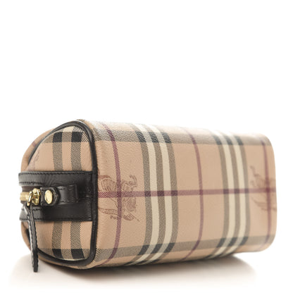 Burberry Haymarket Check Evelyn Cosmetic Bag Chocolate 4 of 7
