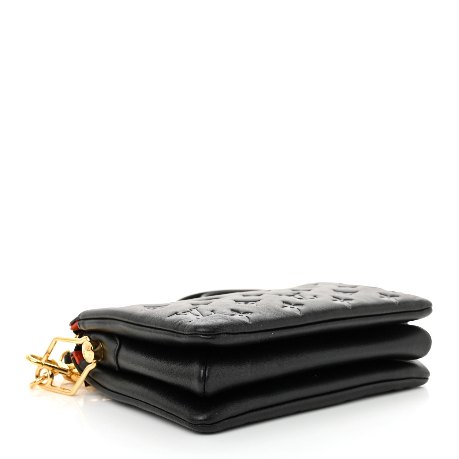 Louis Vuitton Lambskin Embossed Monogram Coussin BB Black 4 of 9