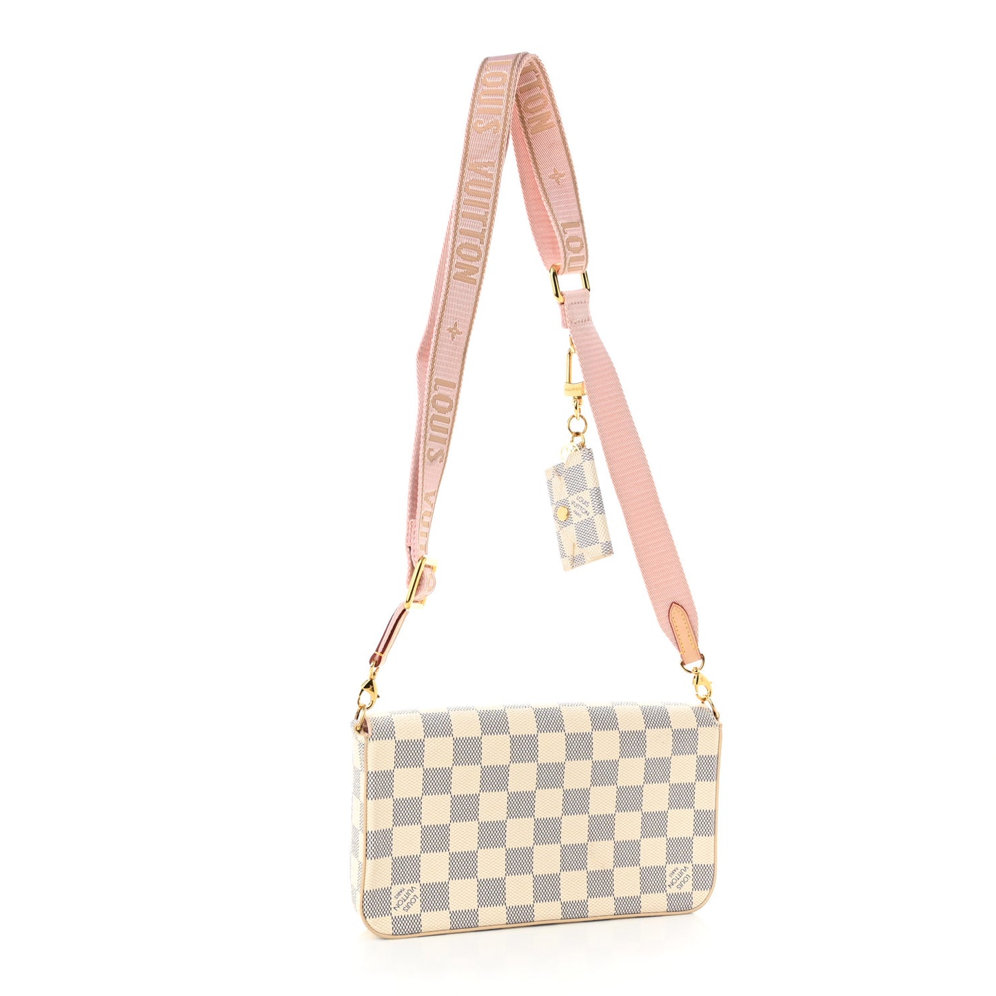 Damier Azur Felicie Strap & Go Eau de Rose
